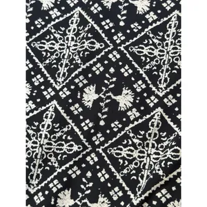 Tuckernuck Hyacinth‎ House Square Neck Sabrina Midi Dress XS Black White Print thumbnail 6