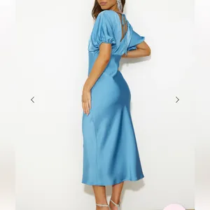 HELLO MOLLY WEDDING TO ATTEND SATIN MAXI DRESS BLUE Elegant Maxi Dress size 6‎ thumbnail 4