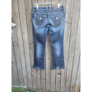 Rock Revival camila Boot Cut Jeans Women's 30 Distressed Embroidered thumbnail 4