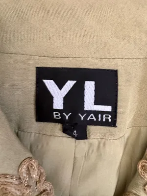 YL by Yair Embroidered Coat Green Size 4 thumbnail 3