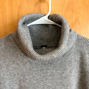 Free People Afterglow Sweater Women S Gray Ribbed Oversized Mock Neck Turtleneck thumbnail 5