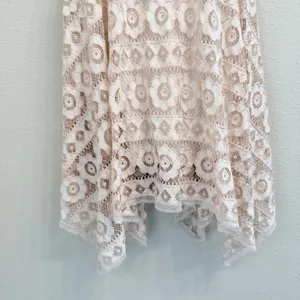 Free‎ People "Just Like Honey" ivory lace Mini dress Size 8 Boho Feminine thumbnail 14