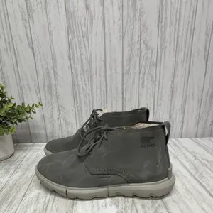Womens Size 8 SOREL Gray Waterproof Lace-Up Faux Fur Lined Bootie EU39 UK6 thumbnail 3