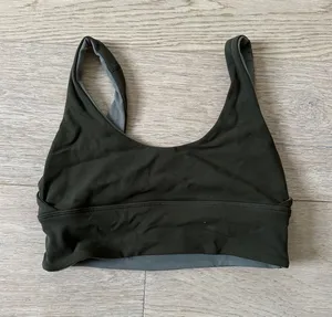 Reversible green and grey Lululemon sports bra thumbnail 1