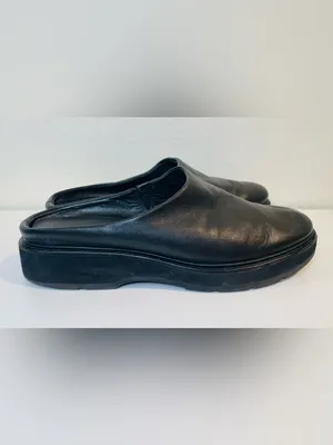 Vince Women’s Graham Slip on Mules Leather Black Clog Size 9 thumbnail 4