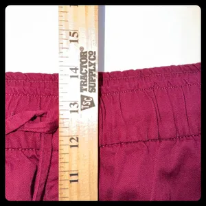 Gap Easy Pant Womens L Tall Maroon Tapered Leg Ankle Length Cotton Blend Pull On thumbnail 8