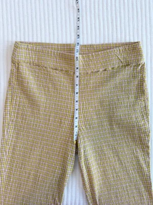 Free People In My Feelings Slim Crop Gingham Plaid Pants in Yellow thumbnail 11