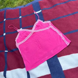 Victoria’s Secret Pink Lace Trim Cami Tank Top Vintage Y2K coquette fairy S thumbnail 2