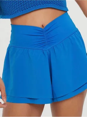 Aerie Offline Blue Flowy Shorts thumbnail 1