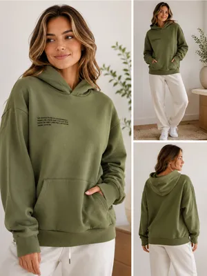 PANGAIA Olive Green Organic Cotton Hoodie XS Sustainable Pullover Sweatshirt thumbnail 2