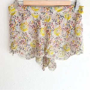 Free People “So Much Fun” Scalloped Floral Eyelet Shorts Small coquette thumbnail 2
