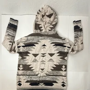 American‎ Eagle Outfitters Sweater Sz XS Hooded Aztec Brown Tan Pullover Knitted thumbnail 7