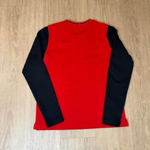 Nike Dri-FIT quarter-zip pullover in red and black. Size S thumbnail 2