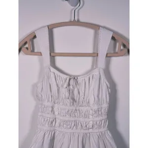 Sunday Best Martine Tiered Cotton Poplin Mini Dress XXS White Coquette Cottage thumbnail 5