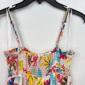 Blu Pepper Maxi Sundress Womens Size M Tropical Beach Summer Print Smocked Back thumbnail 5