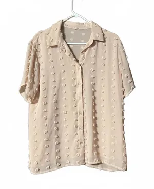 Light Beige Sheer Button thumbnail 1