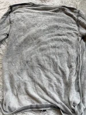 Mama Life Gray Waffle Knit Thermal Top Size M Lightweight thumbnail 7