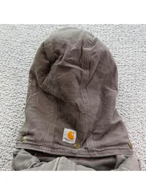 Carhartt Women Full Swing Hooded Work Jacket Fleece Lined Brown M Utility Canvas thumbnail 8