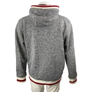 Pook Reversible Men's Gray Faux Fur Long Sleeve Hooded Sweatshirt Jacket Top L thumbnail 4