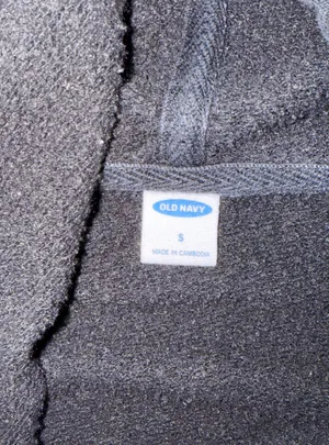 Old Navy Women’s Black Fleece Pullover Hoodie S Cotton Blend Drawstring thumbnail 4