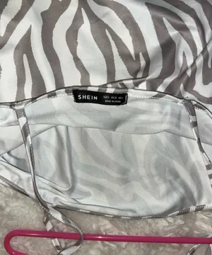 SheIn NWOT Zebra Stripe Slit Hem Short Dress thumbnail 10