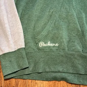 Green Bay Packers‎ Hoodie Womens XL Henley Raglan Sweatshirt NFL Majestic sporty thumbnail 3