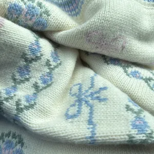 NWT loveshackfancy pawley skirt blue bells bouquet Revolve XS knit cotton wool thumbnail 3