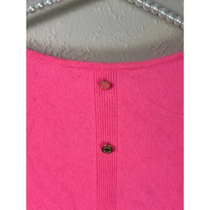 Lilly Pulitzer Cashmere Sweater Size Small Bright Pink Preppy Colorful TINY FLAW thumbnail 10