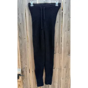 Skims Women's XS Cozy Knit Teddy Sherpa Tie Waist Leggings in Onyx thumbnail 3