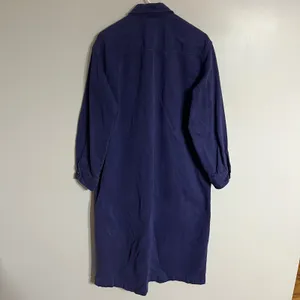 Zara Womens Blue Workwear Shop Coat Utility Longline Jacket Size Small‎ Indigo thumbnail 11