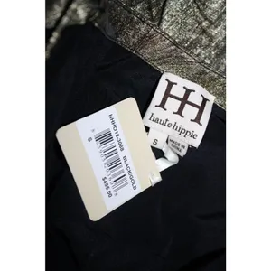 COPY - NWT Haute Hippie Metallic Gold & Black Twist Front Strapless Mini Dress … thumbnail 9