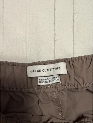 Urban Outfitters BDG Nylon Cargo Pants Women's S Taupe Elastic‎ Waist Wide Leg thumbnail 4