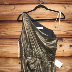 Mac Duggal 26537 Womens Draped One Shoulder Grecian Metallic Gown Dress thumbnail 11