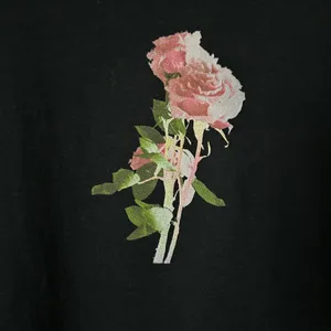 Taylor Swift Long Sleeve Crop Top 100% Cotton Black Rose Graphic Lover Era Med thumbnail 3