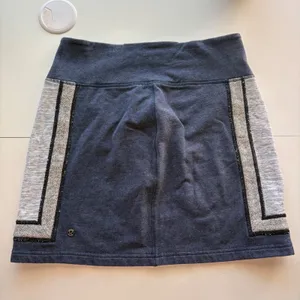 Lululemon Athletic Mini Skirt Womens 4 Navy Blue Grey Colorblock Sporty Skort‎ thumbnail 4