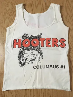 Hooters B75 Girl Worn Uniform Tank From Columbus Ohio Size Xs/Small thumbnail 1