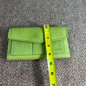 Fossil Green Leather Wallet thumbnail 12