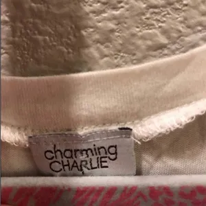 Charming Charlie Fabric Flowers Tank Top - Size: Large thumbnail 7