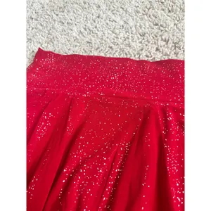 Redbugs Handkerchief Hem Skirt Womens Small Red Vintage Y2K Glitter Sparkle thumbnail 3