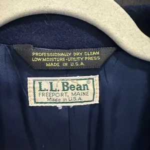 Vintage L.L. Bean Navy Wool Blazer Oversized Made in USA Classic Preppy thumbnail 7