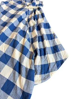 Maeve Blue White Buffalo Check Dress Asymmetrical Hem Sleeveless X-Large Women's thumbnail 9