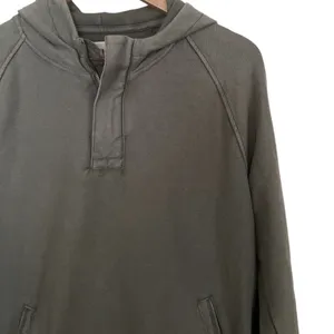 GAP Olive Green Henley Quarter-Zip Hoodie thumbnail 1