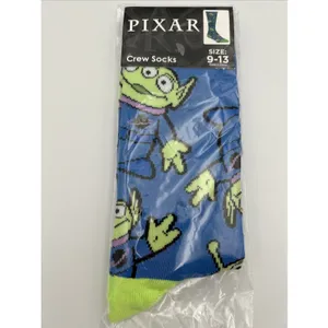 New Toy Story Crew Socks Woody Buzz Aliens Rex Slinky Dog Novelty Fun Lot of 4 thumbnail 7