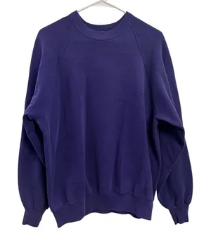 Vintage 90s Purple Jerzees Blank Crewneck Sweatshirt Size XL‎ Made in the USA thumbnail 1
