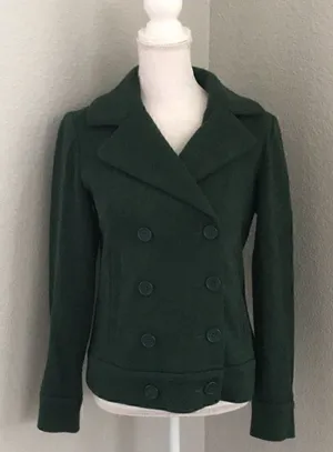 CAbi Love Carol Green Sweater Pea Coat thumbnail 1