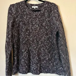 Madewell Firelight Pullover Wool Alpaca Marled Cable Knit Sweater Sz Large thumbnail 1