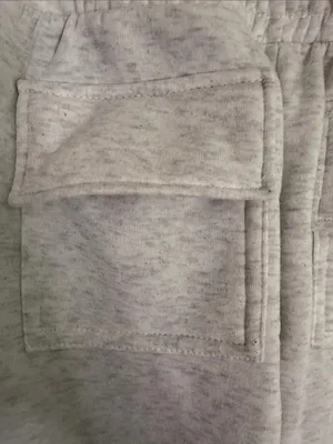 Wide Leg Cargo Sweatpants in Light Heather Gray thumbnail 6