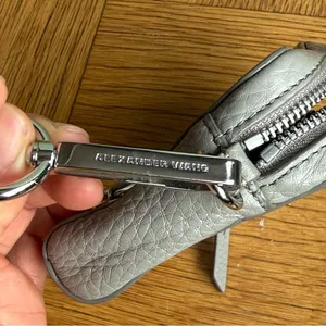 Alexander Wang $595 Fumo Pebbled Lambskin Wristlet, Oyster Grey, NWOT thumbnail 6
