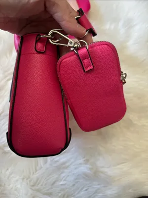 Madden NYC Hot Pink Mini Satchel with Detachable Strap & Rhinestone Pouch thumbnail 7