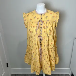 Free People Sundown Ditsy Print Smock Mini Dress thumbnail 3